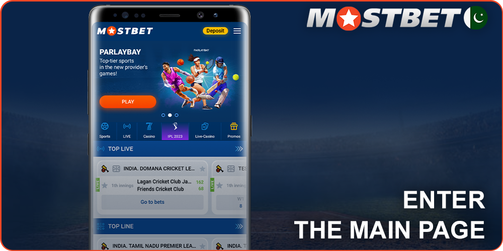 Open Mostbet on your smartphone