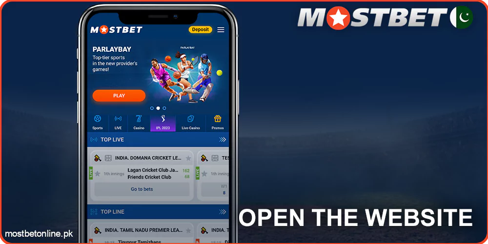 Open Mostbet on your iPhone