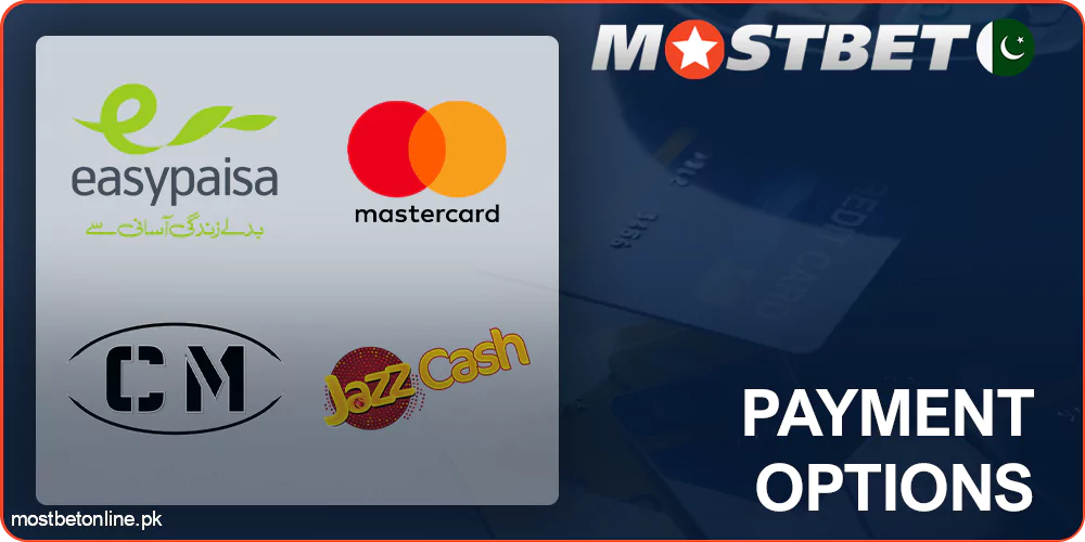 Payment methods at Mostbet Pakistan Casino