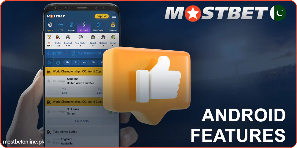 Features of MostBet App for Android