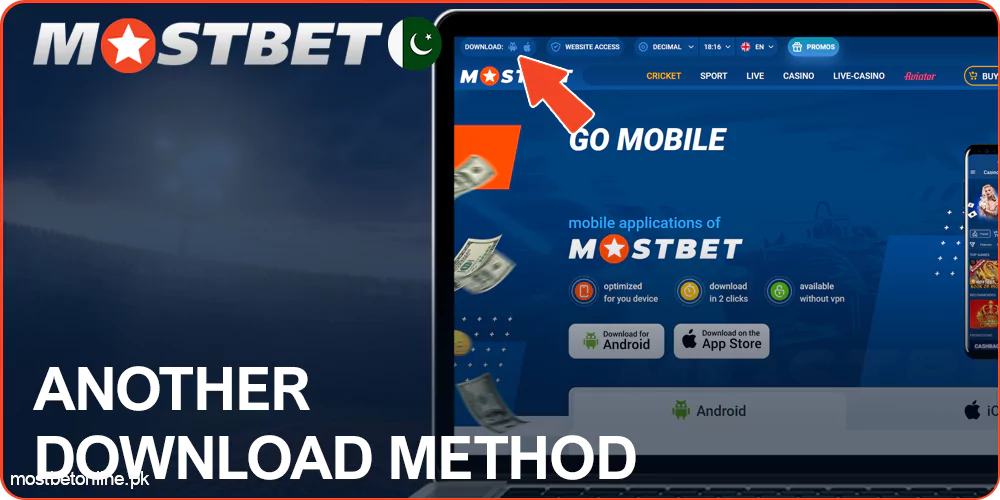 Another way to download Mostbet applications