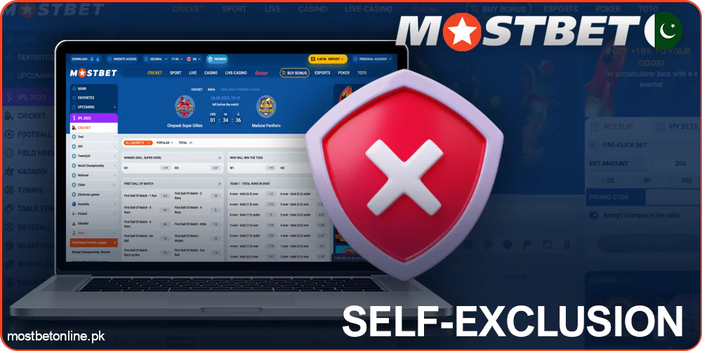 Excluding yourself from Mostbet