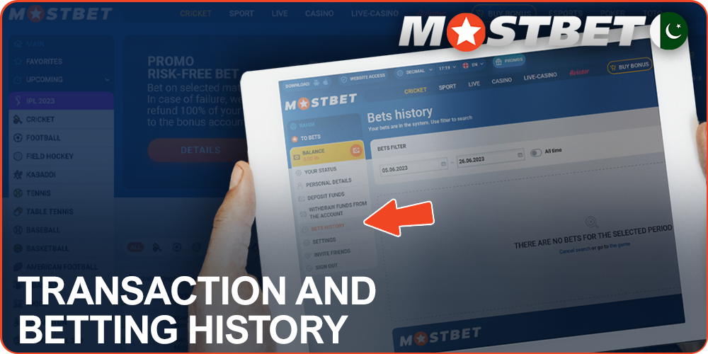 History of rates at Mostbet