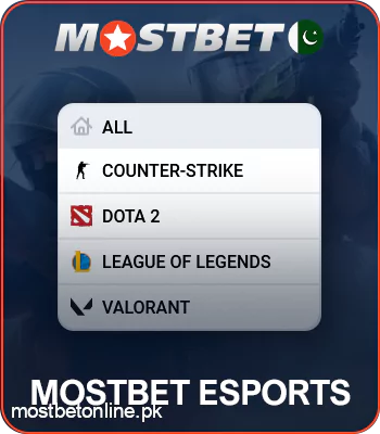 Cybersports betting at Mostbet