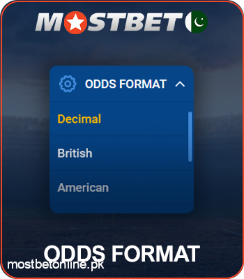 Mostbet PK Odds Format