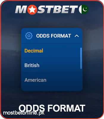 Mostbet PK Odds Format