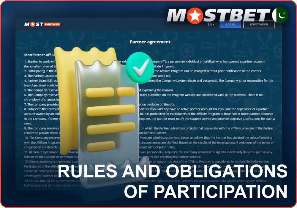 Rules for Pakistani Mostbet Partners