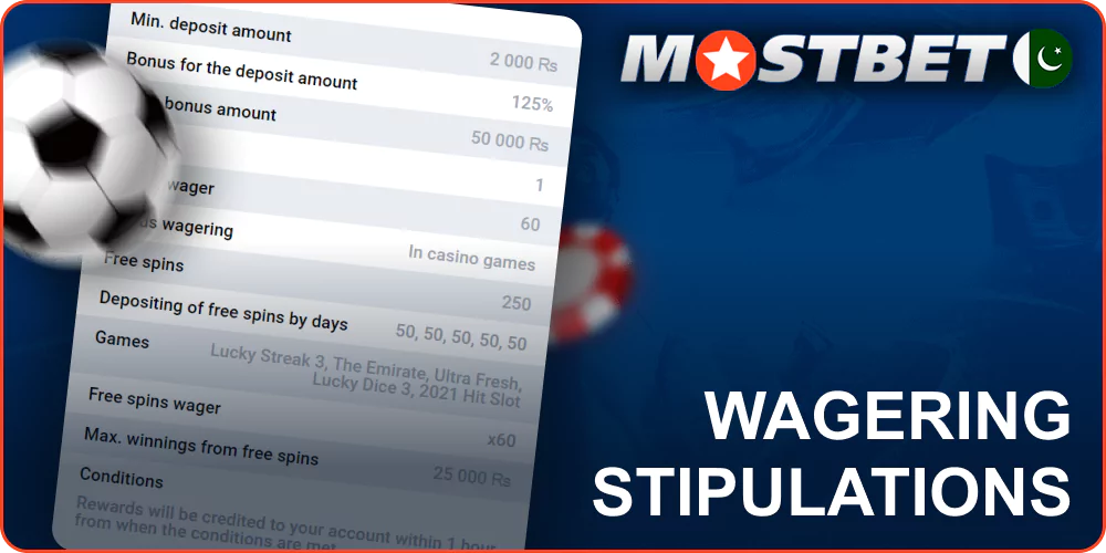 Wagering terms on Mostbet Pakistan promo code